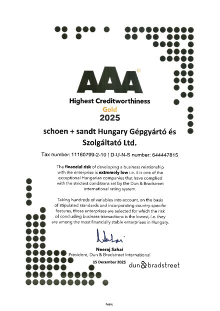 Dun & Bradstreet AAA Gold 2025 rating